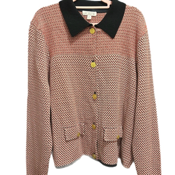 J.Crew NWT Sweater Lady Jacket in Herringbone Size XXL - Picture 3 of 9